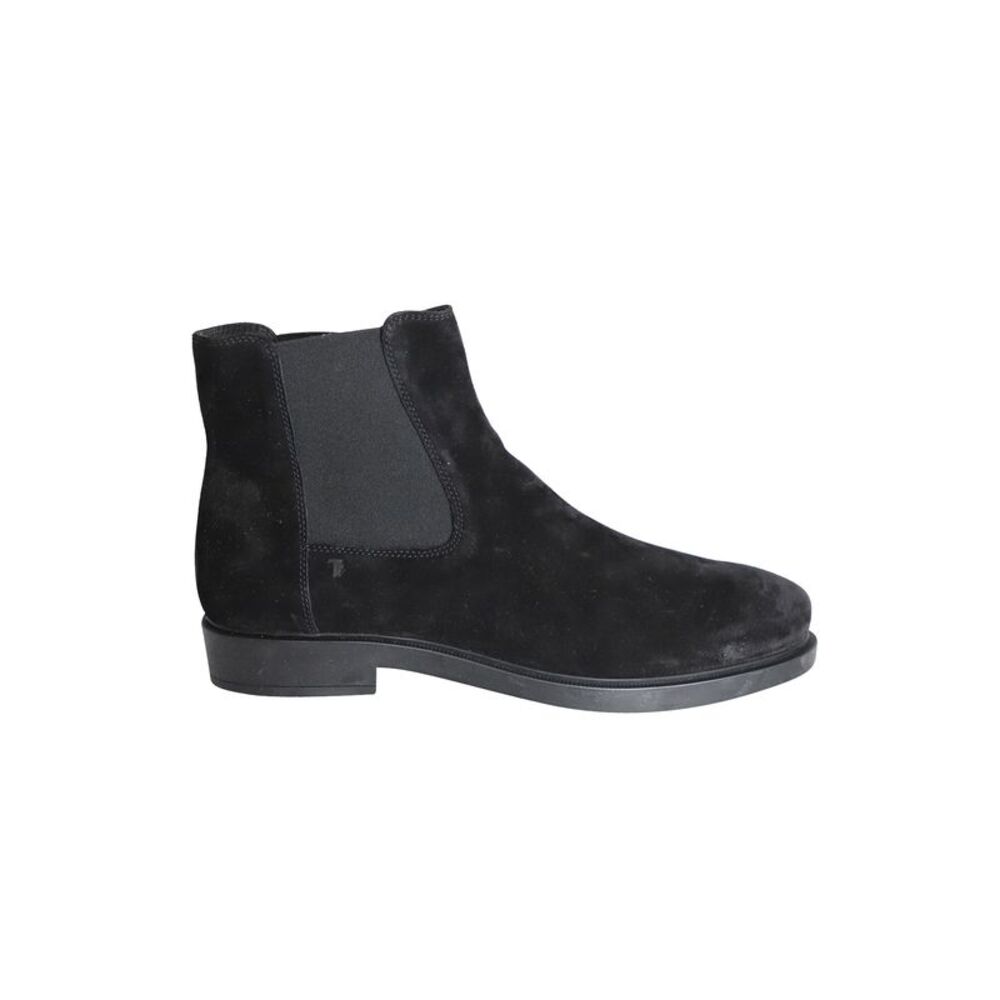 Tod's Pull On Ankle Boots in Black Suede